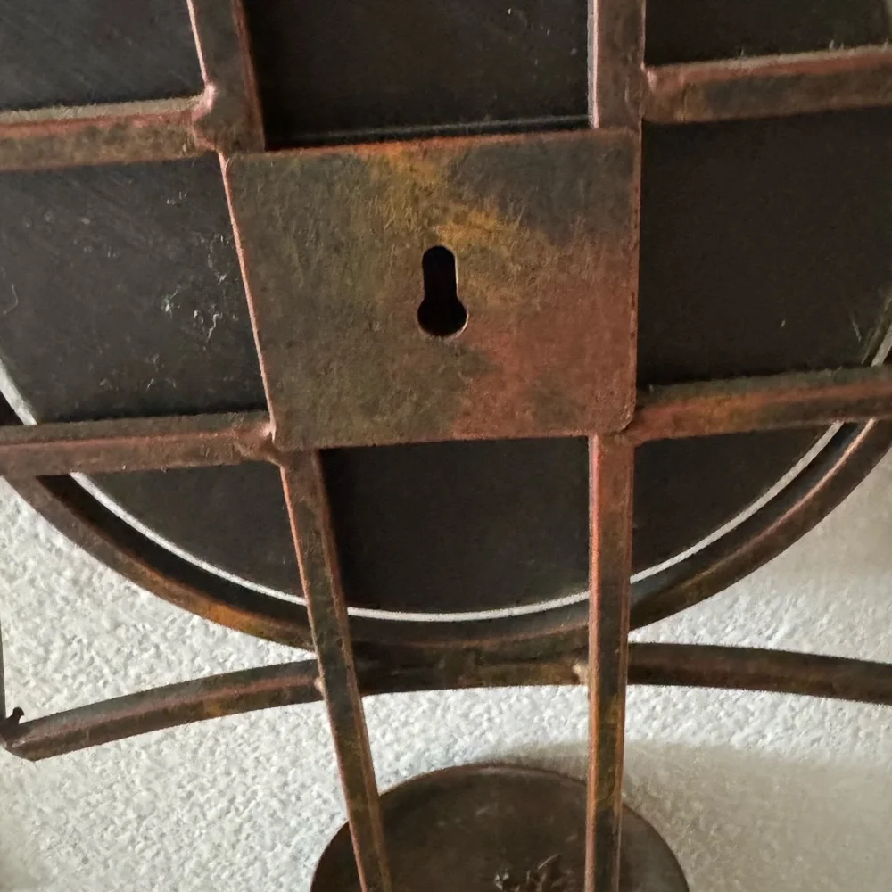 Decorative Metal Wall Cross with Candle Holder